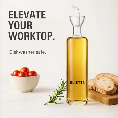 Miniatura 5 de Olietta Dispensador de Aceite de Oliva Botella de Vidrio Borosilicato - 4.2 oz 125ml Dispensador Antigoteo - Vertedor a Prueba de Fugas Rociador
