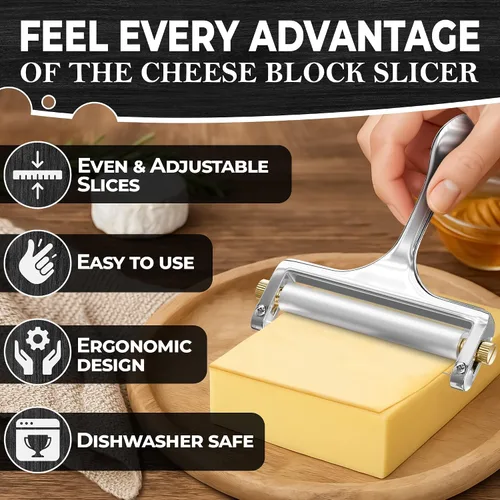 Miniatura 4 de Alambre para cortar queso, afilado y fuerte, de acero inoxidable, de mano, con 2 cables adicionales, ajustador de garrapatas, mango cómodo y apto