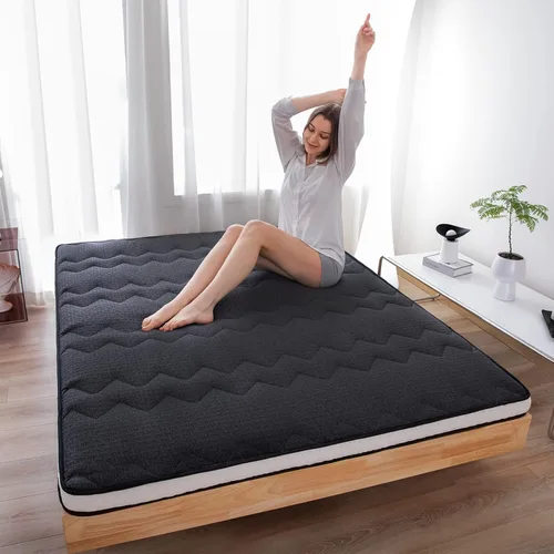GYK Cubrecolchón de espuma viscoelástica gruesa, futón de piso japonés plegable para camping, viaje por carretera, tapete de tatami, tela de algodón