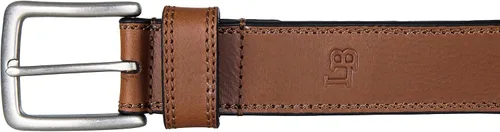 Miniatura 3 de Lucky Brand Cinturón de cuero cosido para hombre Clásico Casual Vestido Todos los días Western Hebilla de metal