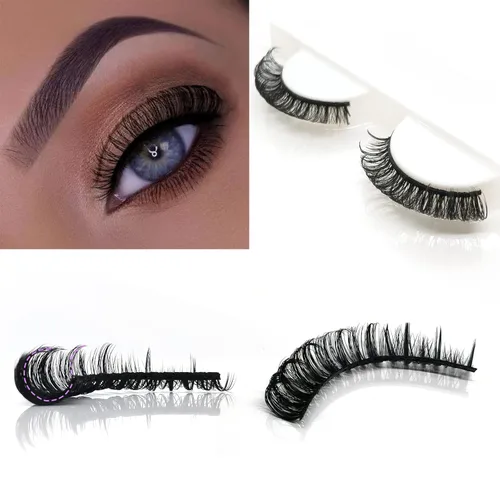 Miniatura 75 de 10 pares de pestañas rusas 3D voluminosas, con curvatura DD, pestañas postizas de visón sintético, pestañas de 19/32 de pulgada que parecen S09
