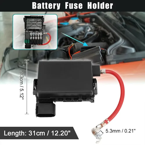 Miniatura 2 de X AUTOHAUX Caja de fusibles Terminal de batería Soporte de bloque de fusibles 1J0937550A 1J0937550B para VW Jetta Golf Mk4 Beetle 1999-2004