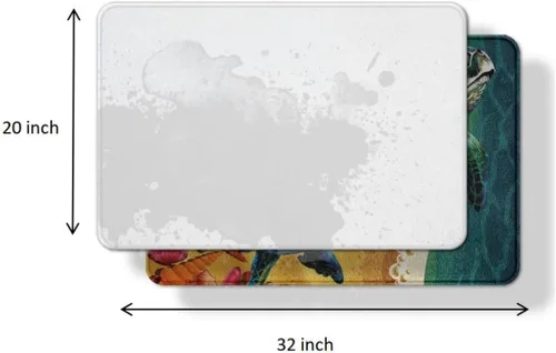 Miniatura 3 de Erosebridal Alfombras de teñido anudado arcoíris de 20 x 32 pulgadas, coloridas alfombras esponjosas para dormitorio, multicolor, alfombra duradera