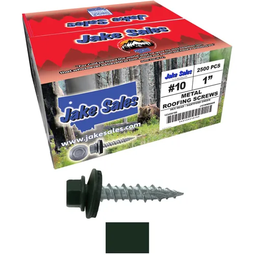 Miniatura 58 de Tornillos para techo de metal: (250) 10 x 1 sin pintura galvanizados con cabeza hexagonal para techo de chapa. Tornillos autoiniciados de metal