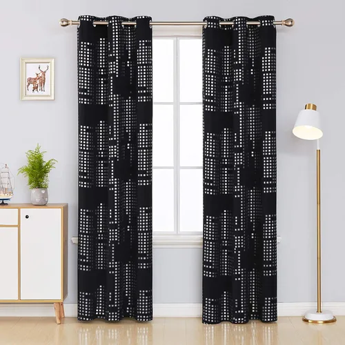 Miniatura 25 de Deconovo - Cortinas opacas para oscurecer la habitación, con aislamiento térmico, cortinas con ojales