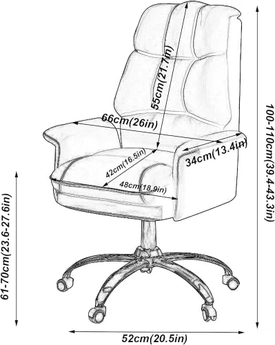 Miniatura 2 de Big and Tall High Back Ergonomic Executive Office Chair Adjustable Lumbar Support Heavy Duty Swivel Desk Computer Chairs for Long Hours Gaming and