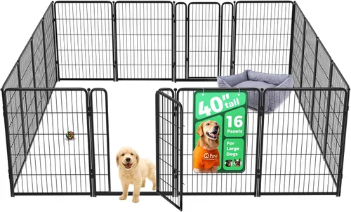 Miniatura 51 de FXW Homeplus Unleashed Corralito para Perros de Interior - Juego Sin Estrés y Seguro, Resistente de 24 Pulgadas 4 Paneles Corral para Cachorros