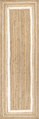 Miniatura 8 de nuLOOM Rikki - Alfombra costera trenzada de yute, 2 pies 6 pulgadas x 10 pies, color blanco hueso Rikki Blanquecino