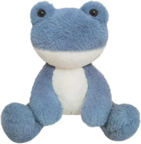 Miniatura 9 de Animal de peluche de rana azul claro, lindo juguete de rana peluda, suave juguete de peluche para niños y niñas, regalos para niños o novia, 8.5