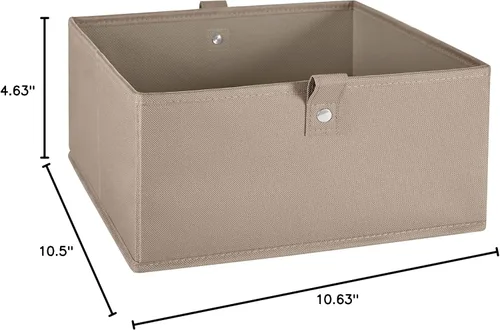 Miniatura 8 de RiverRidge Juego de 6 contenedores de almacenamiento plegables para niños - Cajas de tela de 10.5"A x 5"Al con asas para organizador de armario y 6