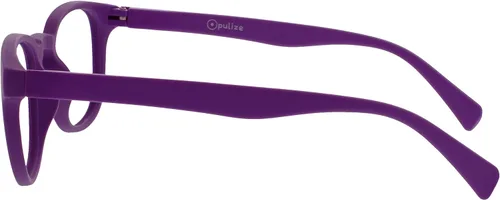 Miniatura 7 de OPULIZE POP Gafas de Lectura para Hombres y Mujeres, Marco Redondo Mate Resistente a Rayones con Bisagras de Resorte, Rosa, Morado +2.50