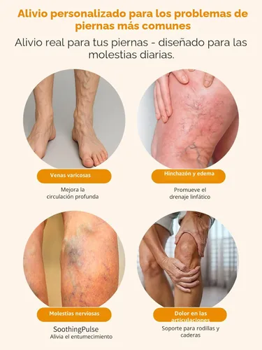 Miniatura 3 de Masajeador de Piernas para Circulación y Alivio del Dolor, Drenaje Linfático y Soporte de Venas Varicosas - Masajeador de Pantorrilla, Pie y Rodilla