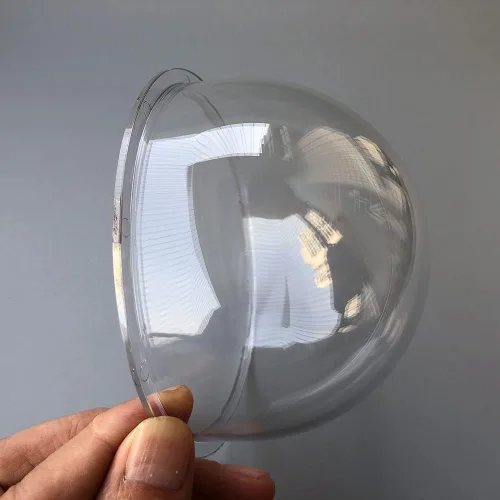 Miniatura 3 de 4.3 pulgadas al aire libre impermeable policarbonato PC cubierta de bola transparente de vigilancia aumentada cámara CCTV cúpula carcasa protectora