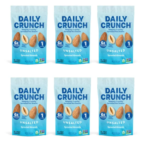 Miniatura 16 de Daily Crunch Almendras germinadas y nueces deshidratadas para un crujido único, apto para dieta cetogénica, sin OMG, sin gluten, 4 onzas