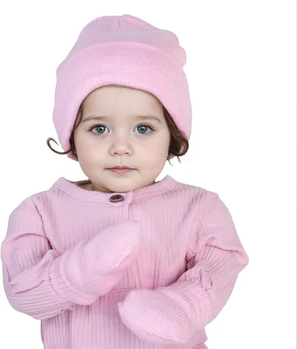 Miniatura 13 de UTTPLL Gorros de punto cálidos para bebé, gorro grueso y suave para niño y niña, gorro acanalado con puños para niños y niñas