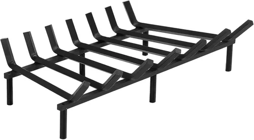 Miniatura 10 de SINGLYFIRE - Soporte para chimenea de 24 pulgadas, rejilla para hoguera, acero sólido, barra de 3/4 pulgadas, soporte para estufa de leña de hierro