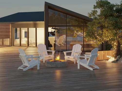 Miniatura 2 de MUCHENGHY Sillas plegables Adirondack, sillas para patio, sillas de césped, sillas de exterior, silla Adirondack de plástico, sillas para hoguera
