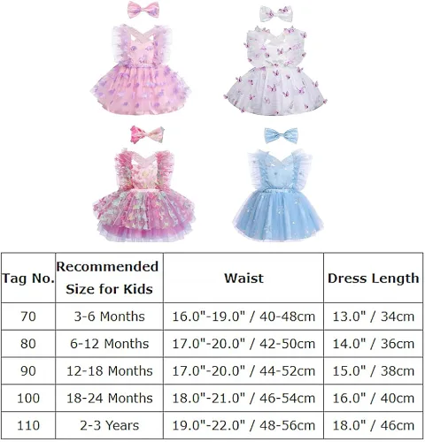 Miniatura 7 de Vestido para sesión de fotos de fiesta de cumpleaños con espalda descubierta para bebé, niña, mariposa, fresa, volantes, princesa, pastel, fiesta