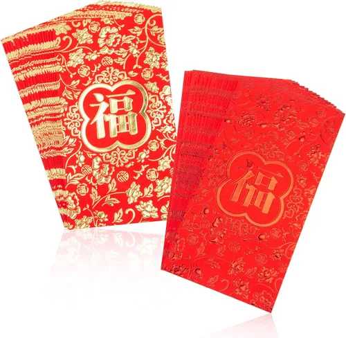 Miniatura 7 de VGOODALL Sobres rojos de año nuevo chino, paquetes rojos Hong Bao 2026, sobres de regalo de dinero de la suerte para el año lunar chino, festival