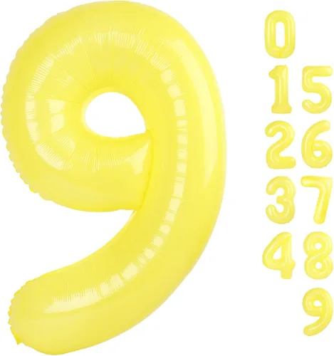 Miniatura 128 de Globos de números de 5 globos de 40 pulgadas, decoraciones de cumpleaños azules para niños y niñas, globos de números azul marino grandes
