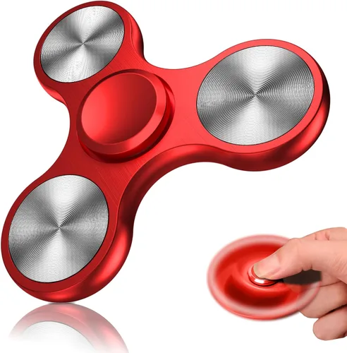Miniatura 8 de Fidget Spinners, 3-8 minutos de giros de acero inoxidable con rodamiento de metal Fidget Spinner, EDC TDAH estrés ansiedad alivia juguetes