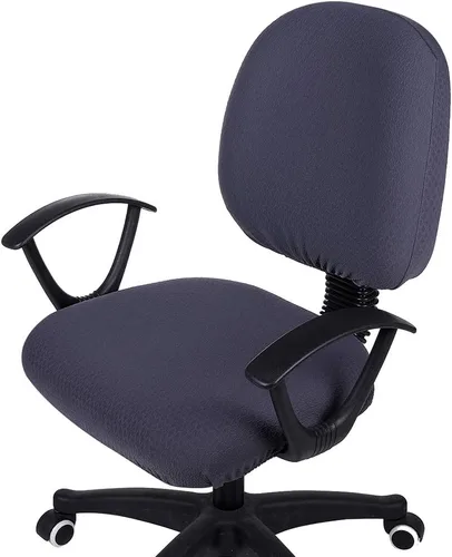 Miniatura 9 de Smiry - Fundas de asiento elásticas para silla de oficina con diseño jacquard, desmontables, lavables, antipolvo, protectores para cojines de silla