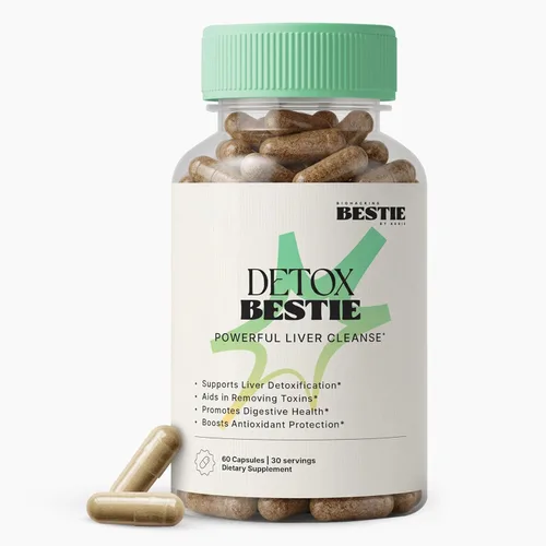 Biohacking Bestie Detox Bestie Supplement - Detox Cleanse for Women & Men, Supports Liver Health, Promotes Digestive Health, Helps Remove Toxins,