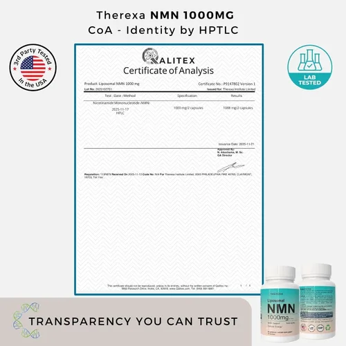 Miniatura 4 de Suplemento de NMN 1000mg Puro - NMN Liposomal para Suplemento de NAD+, Probado en EE. UU., 60 Cápsulas