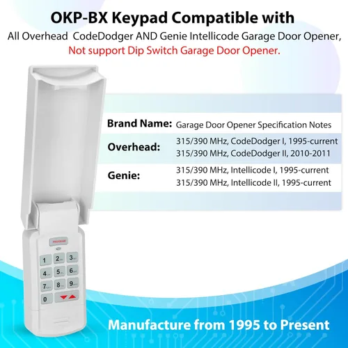 Miniatura 3 de 1 para abridor de puerta de garaje con teclado, compatible con todos los abridores de puerta de garaje Overhead/Genie, para modelo GK-R 37332R