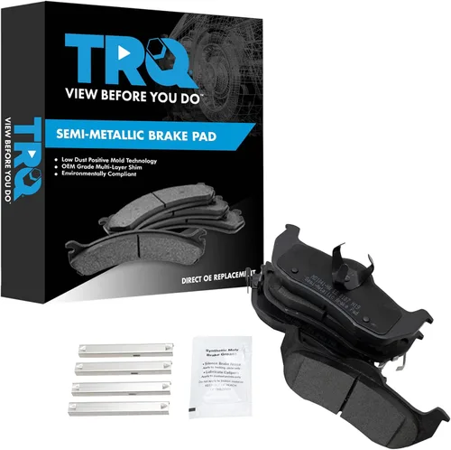 Miniatura 126 de TRQ Pastillas de freno delanteras semi metálicas compatibles con Ford Expedition 2018-2021 F-150 2018-2020 Lincoln Navigator 2018-2022