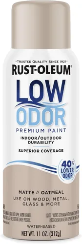 Miniatura 46 de Rust-Oleum Pintura en aerosol prémium de bajo olor, 11 onzas, concha marina brillante, paquete de 6 Seashell