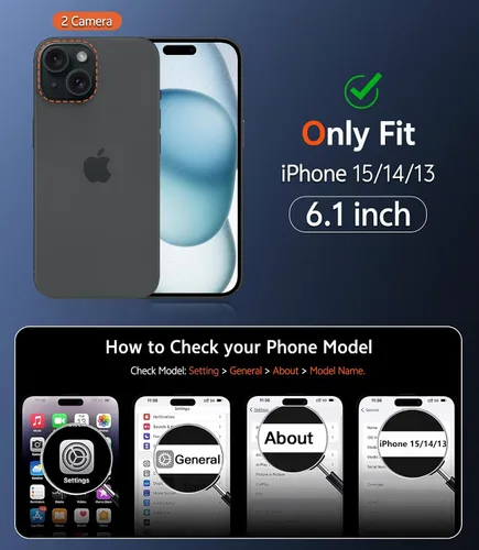 Miniatura 850 de FNTCASE Funda para iPhone 13 Pro-Max: Fundas magnéticas transparentes compatibles con Magsafe Slim anti amarillamiento protección contra caídas
