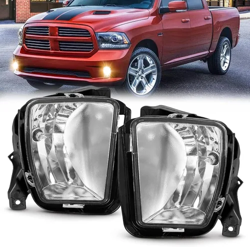 Luces antiniebla de repuesto para Dodge Ram 1500 2013 2014 2015 2016 2017 2018 Dodge Ram 1500 luz antiniebla compatible con bombillas 9006 12V 55W