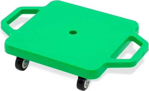 Tabla de sentarse para niños con ruedas universales – Scooter de plástico de seguridad para niños de 6 a 12 años – Scooter deportivo manual con asas