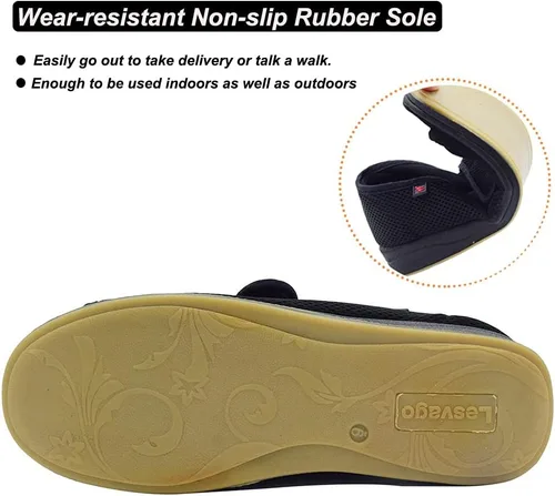 Miniatura 4 de W&LESVAGO Sandalias diabéticas para mujer, ancho ajustable para artritis y edema zapatos MS7008