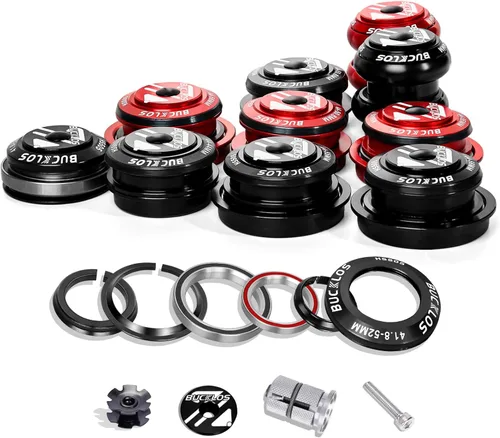 Miniatura 15 de BUCKLOS 1-1/8 Auriculares de Bicicleta MTB Sin Rosca 34 44 44-50.6 44-55 44-56 41.8-52mm, Caja de Dirección con Rodamientos Sellados Dobles