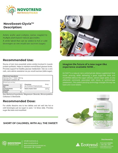 Miniatura 4 de NovoSweet Glyvia 80 tabletas edulcorante natural