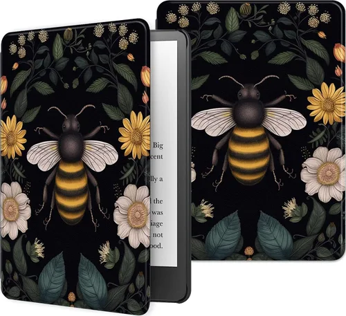Miniatura 95 de Funda para Kindle básico de 6 pulgadas (11.ª generación), múltiples ángulos, piel sintética, delgada, con función de encendido y apagado automático