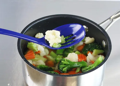 Miniatura 4 de Reston Lloyd Cuchara ranurada de melamina utensilio de cocina de alta calidad con mango ergonómico resistente al calor, plástico duradero sin BPA
