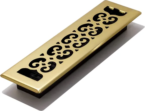 Miniatura 15 de Placa embellecedora cromada Decor Grates con ornamento Acabado cepillo níquel (Brushed Nickel Finish)
