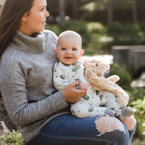 Miniatura 3 de Burts Bees Baby - Pijama de una pieza de 100 algodón orgánico con cremallera frontal mameluco de bebé para dormir