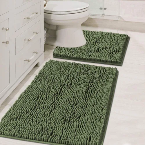 Miniatura 24 de H.VERSAILTEX Alfombras de Baño para Baño Antideslizantes de Felpa Chenille Extra Suaves y Absorbentes para Cuarto de Ducha Lavables a Máquina