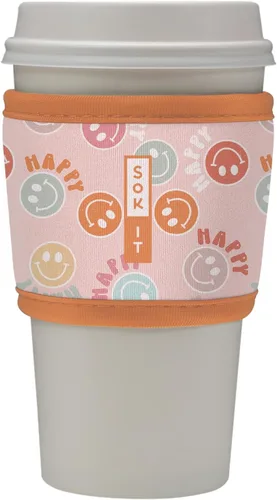 Miniatura 187 de Sok It HotSok Coffee & Tea - Funda de neopreno con aislamiento reutilizable (floral abstracto)