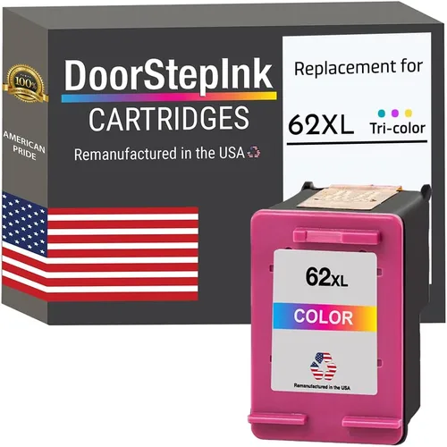 DoorStepInk Recambios de cartucho de tinta remanufacturados en los Estados Unidos para HP 62XL 62 XL 1 color C2P07 para HP Envy 5540 5541 5542 5646