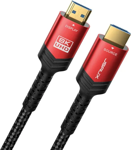 Miniatura 10 de JSAUX Cable HDMI 8K 2.1, Cable HDMI trenzado de ultra-alta velocidad 48 Gbps (4K@144Hz, 4K@120Hz, 8K@60Hz) HDCP 2.2&2.3 HDR 10 eARC ARC, Compatible