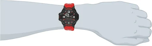 Miniatura 3 de Casio G-Shock reloj para hombre Quartz de resina roja con dial negro Aviation GA1000-4B