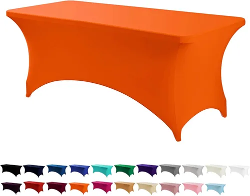 Miniatura 38 de Peomeise - Funda de mesa de elastano de 4 pies, mantel rectangular elástico de elastano (verde manzana, 4 pies)