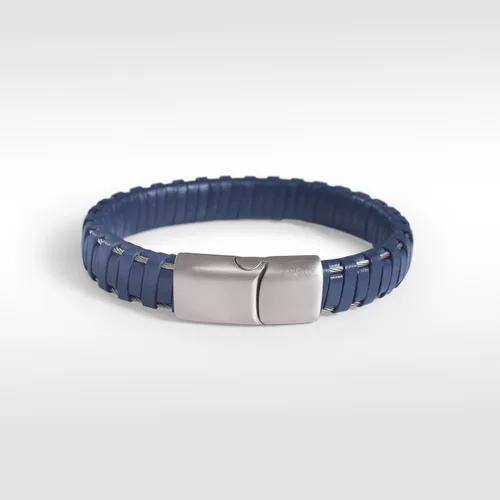 Miniatura 3 de Alor Pulsera de Cuero Envuelto - Pulsera de Cuero y Acero Inoxidable para Hombre - Brazaletes para Hombre - Joyería para Hombre
