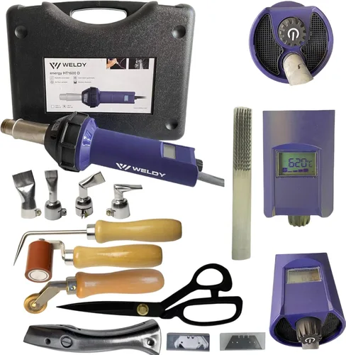 WELDY HT1600D Control Digital Antorcha Caliente Antorcha Pistola de calor TPO PVC PE CPE ECB EPDM Soldador en caliente Soldador de plástico de mano