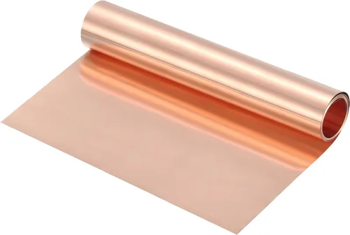 Miniatura 16 de uxcell Rollo de chapa de cobre para tapajuntas 3500 mm x 100 mm x 0,02 mm, tira de cobre puro al 99,9% de 101,6 mm x 3,5 m, placa de hoja de metal
